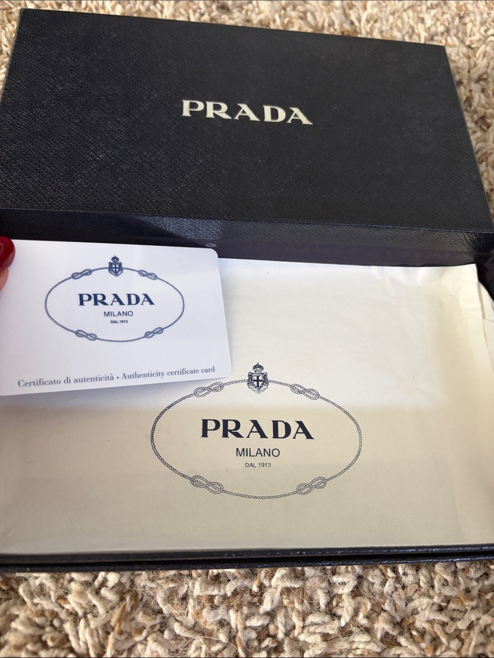 Prada Pink Saffiano Leather Wristlet Clutch with Gold Logo - Picture 7 of 8